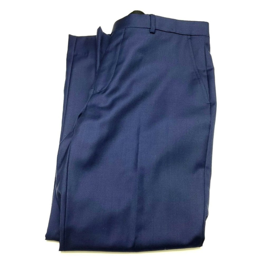 Joe Joseph Abboud Wool Dress Pants 37/29 Blue Flat Front Mid Rise Tagged 35